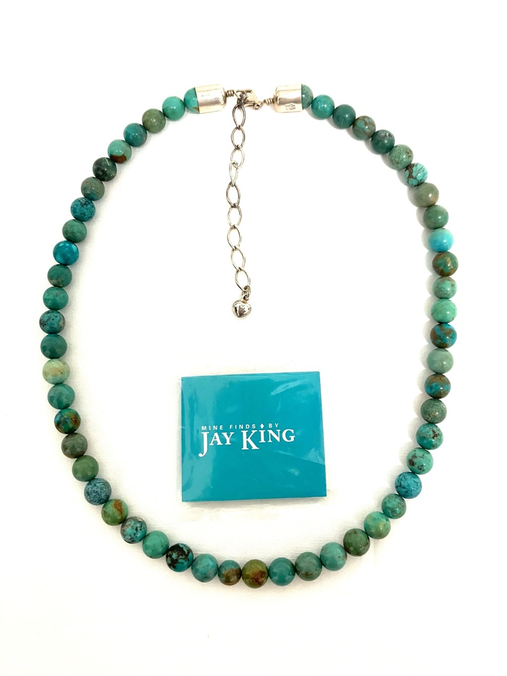 Jay King Sterling Silver Turquoise Gemstone Bead Necklace